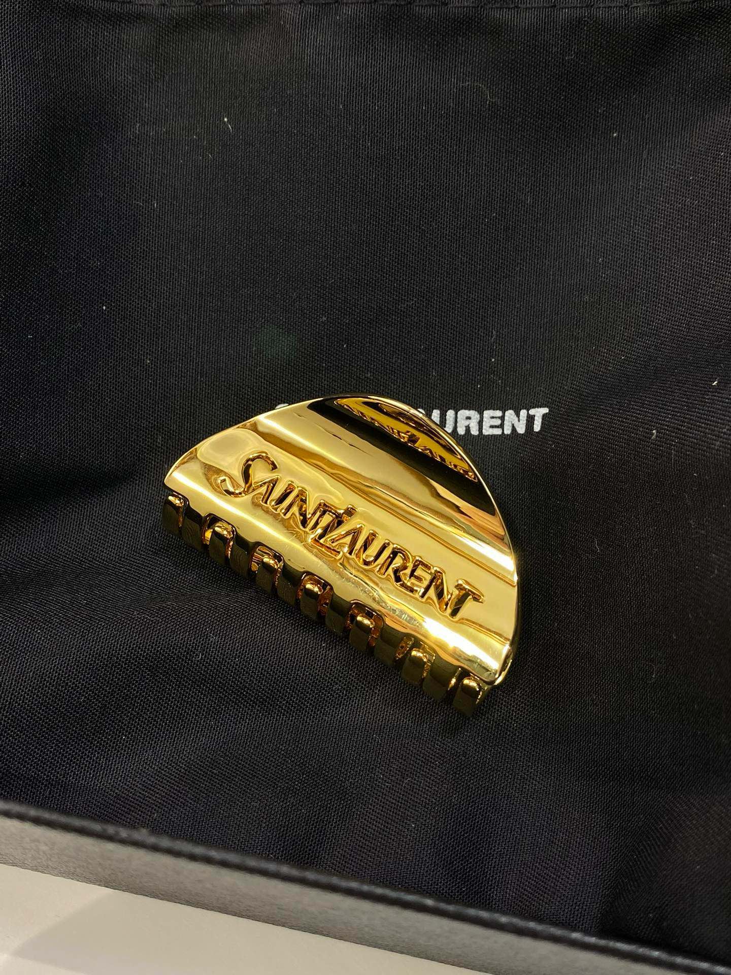 YSL Saint Laurent Gold Hair Clip